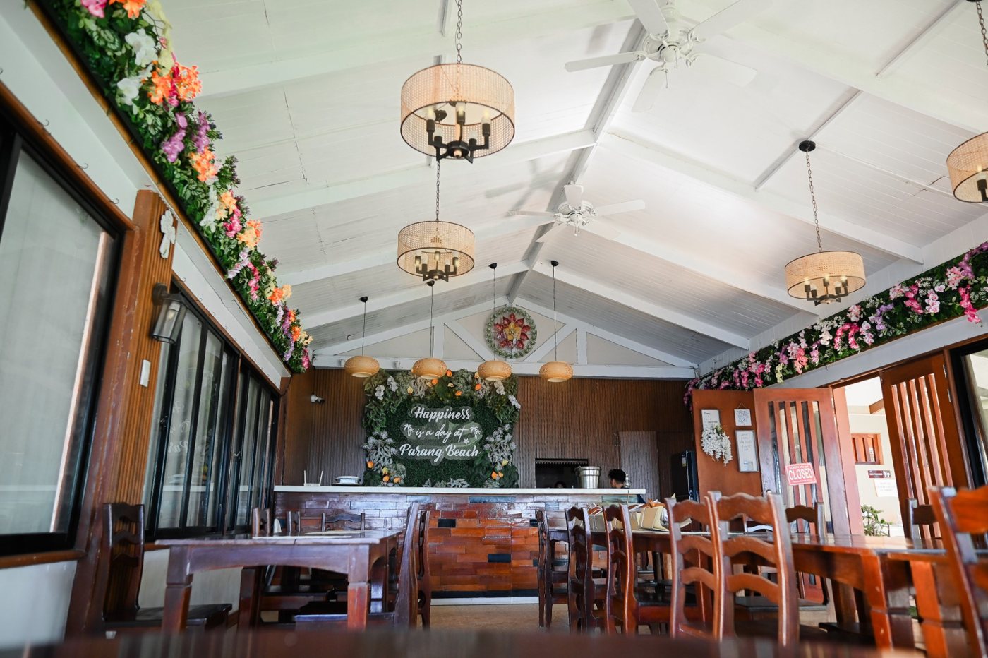 Inside the Beachside Restaurant